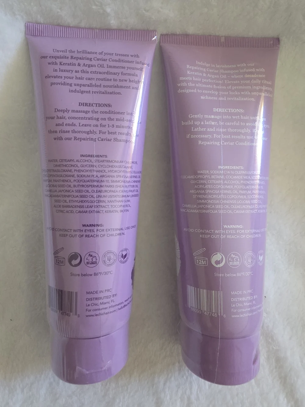 LE Chic Repairing Caviar Shampoo & Conditioner Set